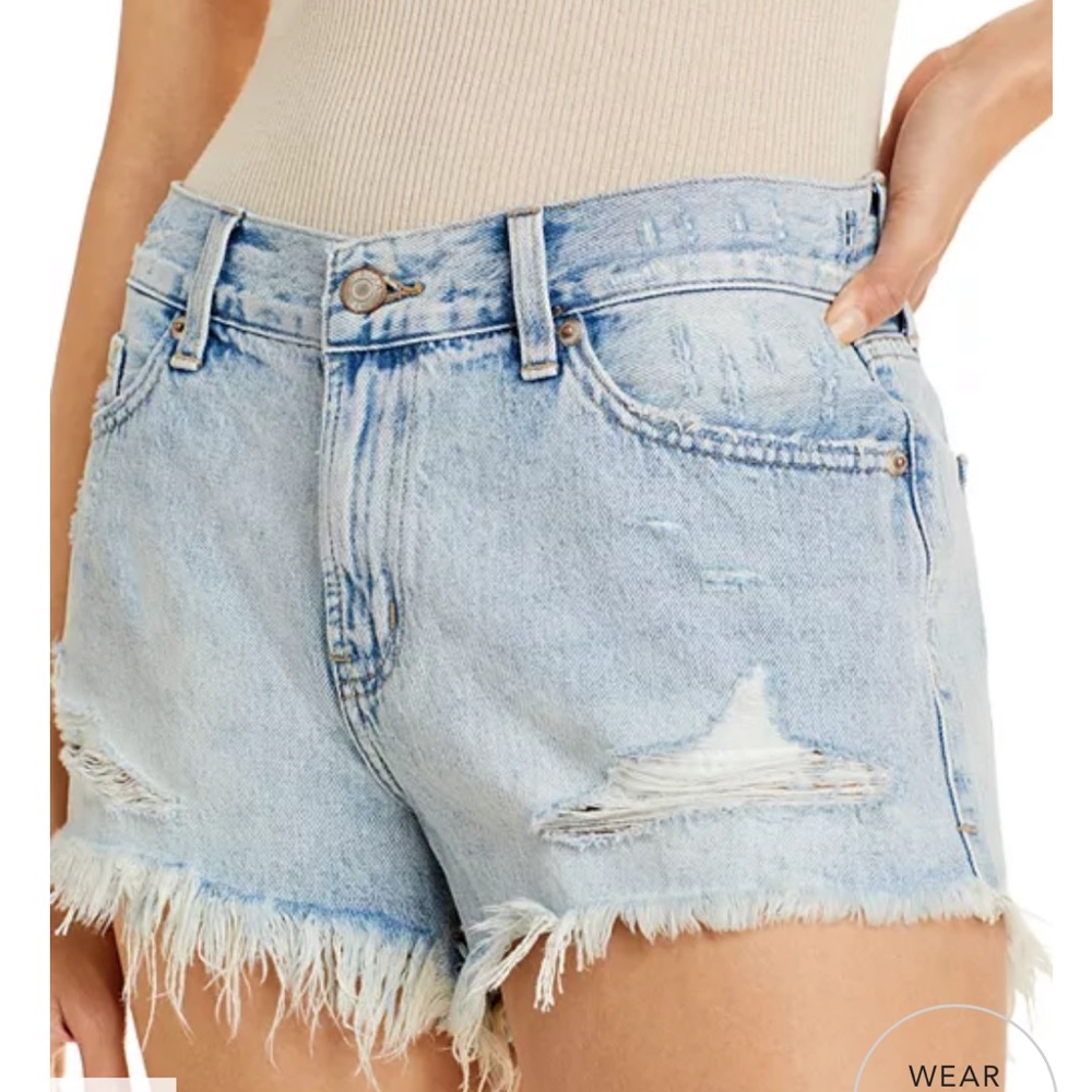 Pistola Gigi Low Rise Jean Shorts Cinderblock Blue
